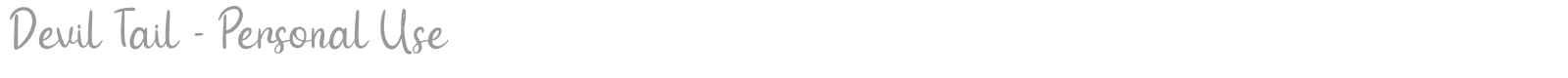 Devil Tail font preview